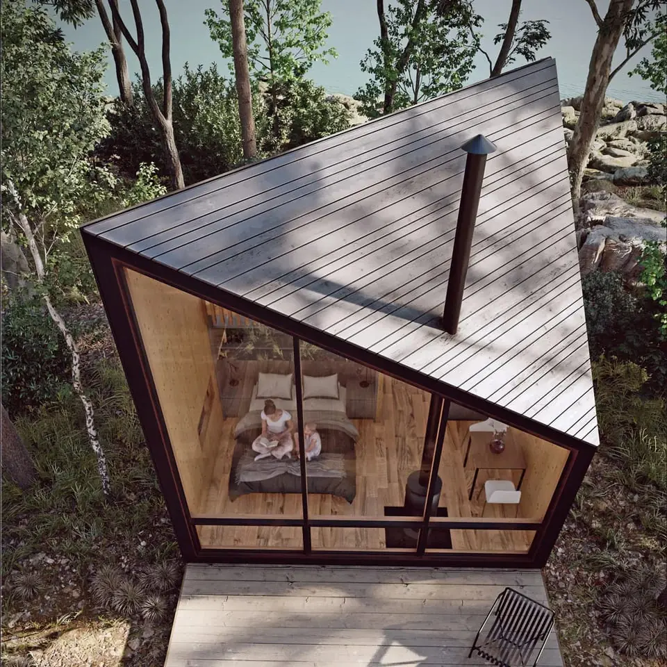 The Homesteader — bungalow plan rendering