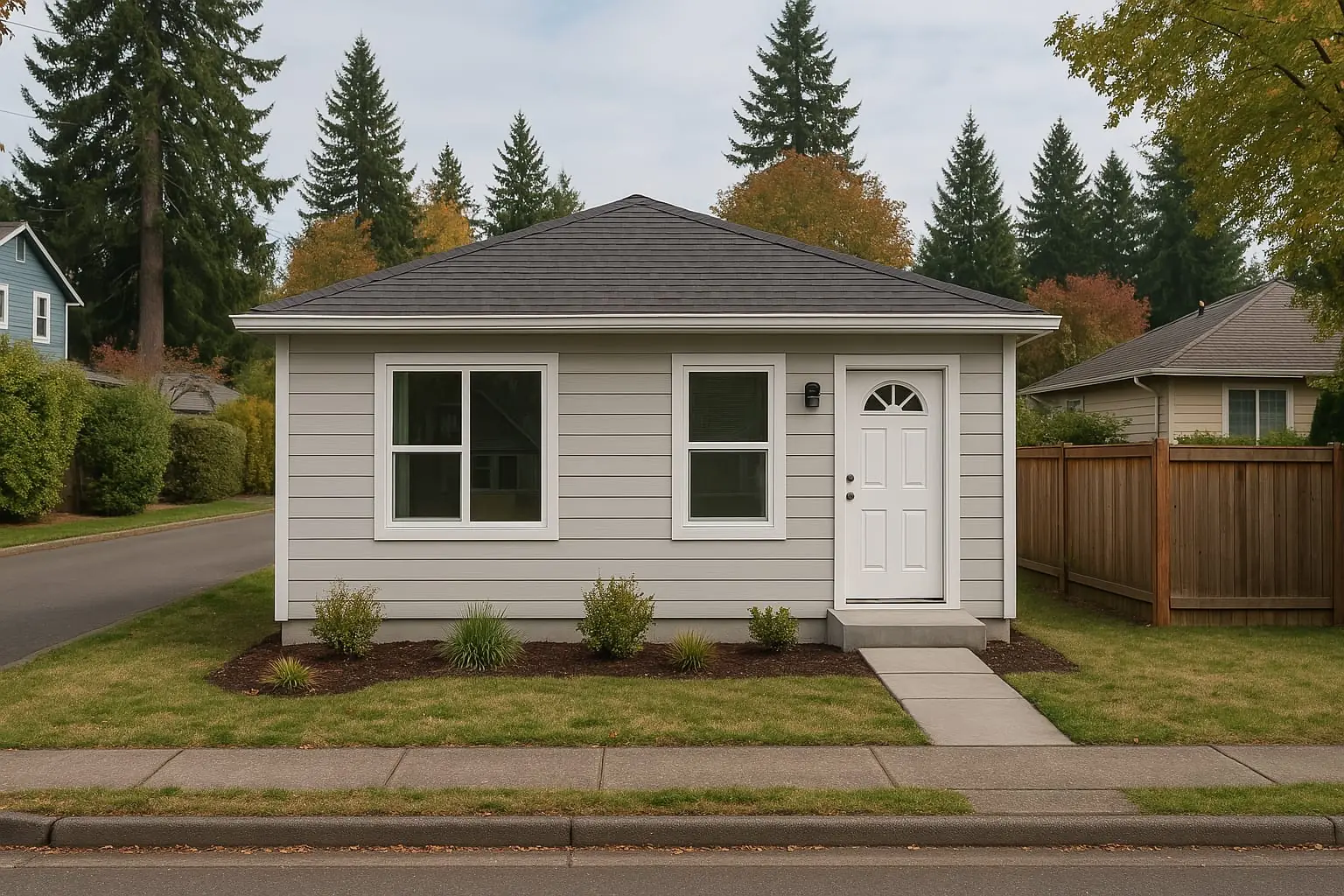 The Minimalist — bungalow plan rendering